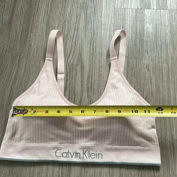 CALVIN KLEIN PINK SPORT RIBBED SEANLESS BRA ADJUSTABLE STRAPS SIZE M - Picture 10 of 12